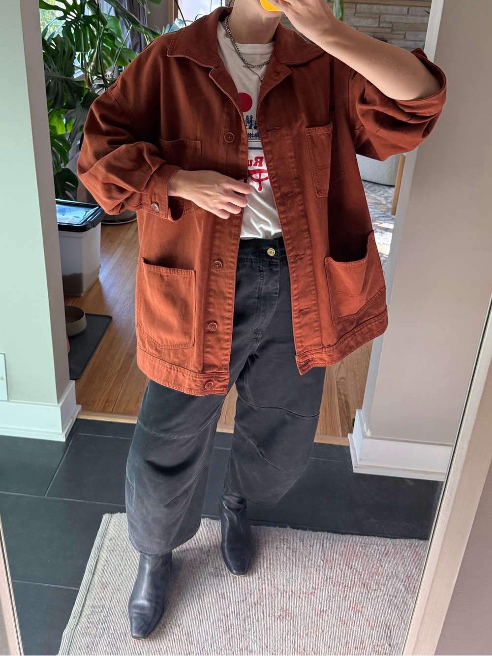 Weekday oversized rust workwear jacket - S